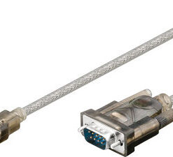 Goobay Καλώδιο RS232 9-pin male σε USB-A 1.5m (95435)