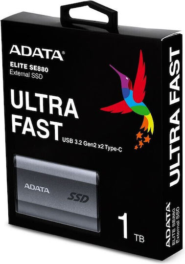 Adata Elite SE880 USB-C Εξωτερικός SSD 4TB 2.5" Γκρι - Image 6
