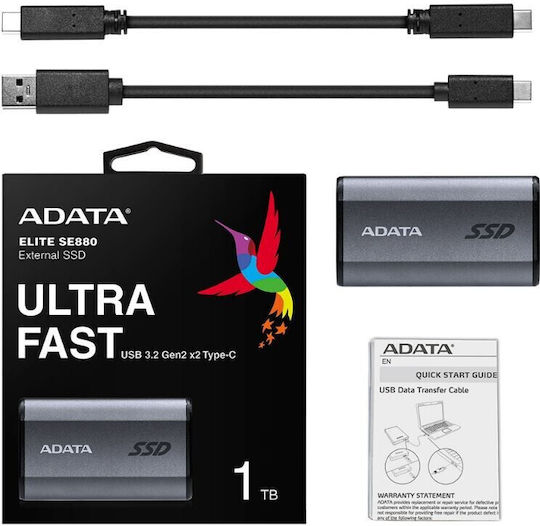 Adata Elite SE880 USB-C Εξωτερικός SSD 4TB 2.5" Γκρι - Image 7
