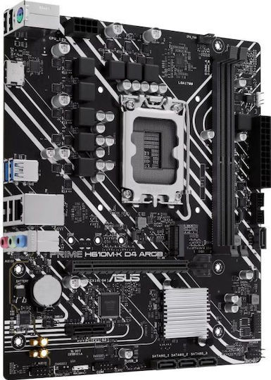 Asus Prime H610M-K D4 ARGB Motherboard Micro ATX με Intel 1700 Socket 90MB1HN0-M0EAY0 - Image 2