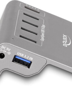 Alternative view of DeLock USB 3.2 Hub 10 Θυρών με σύνδεση USB-A Γκρι (64182)