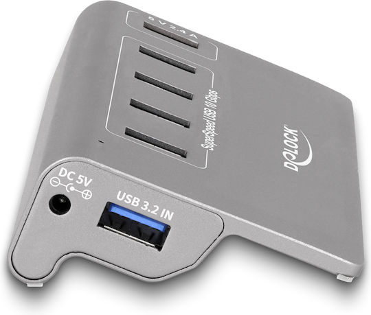 DeLock USB 3.2 Hub 10 Θυρών με σύνδεση USB-A Γκρι (64182) - Image 2