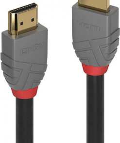 Alternative view of Lindy Anthra Line HDMI 2.0 Cable HDMI male - HDMI male 1m Μαύρο 36962