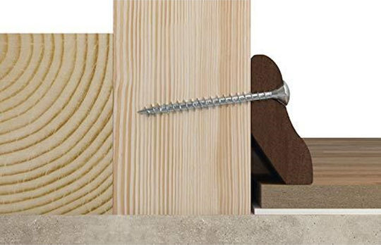 Fischer 670408 Fpf Power-fast Ii 5 X 100mm Chipboard Wood Screws, Countersunk Head With Phillips, Partial Thread, Galvanised Blue Passivated, Pack Of 200 - Image 3