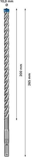 Bosch Professional 10x Expert Sds Plus-7x Hammer Drill Bit (for Reinforced Concrete, O 10,00x265 Mm, Accessories Rotary Hammer Drill) - Image 3