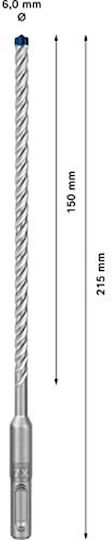 Bosch Professional 10x Expert Sds Plus-7x Hammer Drill Bit (for Reinforced Concrete, O 6,00x215 Mm, Accessories Rotary Hammer Drill) - Image 2