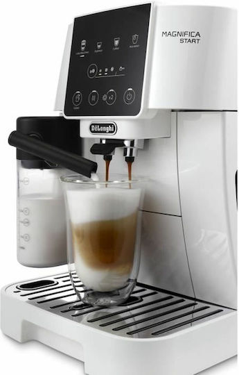 De'Longhi Magnifica Start Αυτόματη Μηχανή Espresso 1450W Πίεσης 15bar για Cappuccino με Μύλο Άλεσης Λευκή - Image 2
