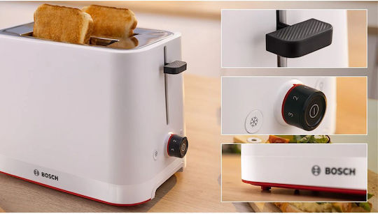 Bosch MyMoment TAT3M121 Φρυγανιέρα 2 Θέσεων 950W Λευκή - Image 3