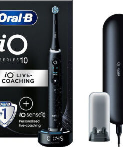 Oral-B iO Series 10 Ηλεκτρική Οδοντόβουρτσα με Χρονομετρητή, Αισθητήρα Πίεσης και Θήκη Ταξιδίου Μαύρη
