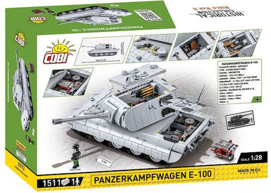 Cobi Τουβλάκια Panzerkampfwagen E-100 για 7+ Ετών 1511τμχ COBI-2572 - Image 2