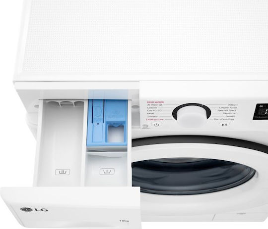 LG Πλυντήριο Ρούχων 10kg με Τεχνολογία Ατμού 1400 Στροφών AI DD F4R3010NSWW - Image 4