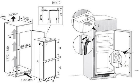 Gorenje Ψυγειοκαταψύκτης 246lt NoFrost Υ177.2xΠ54xΒ54εκ. Λευκός NRKI418EP1 - Image 3