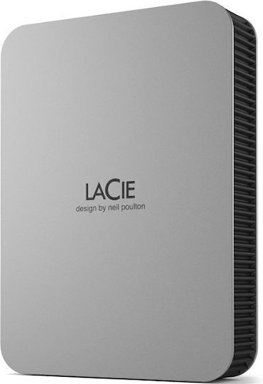 Lacie Mobile Drive v2 USB 3.2 Εξωτερικός HDD 5TB 2.5" Ασημί - Image 2