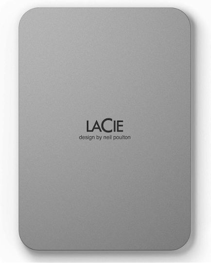 Lacie Mobile Drive v2 USB 3.2 Εξωτερικός HDD 5TB 2.5" Ασημί - Image 3