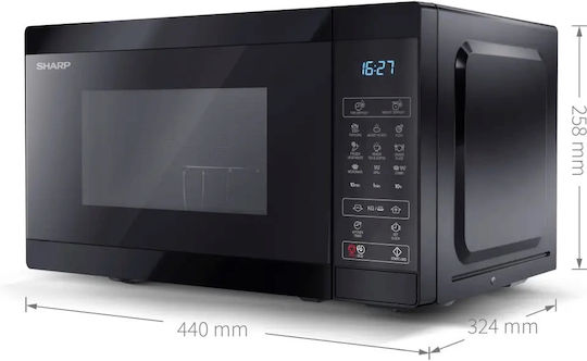 Sharp YC-MG02E-B Εντοιχιζόμενος Φούρνος Μικροκυμάτων 20lt Μαύρος - Image 4