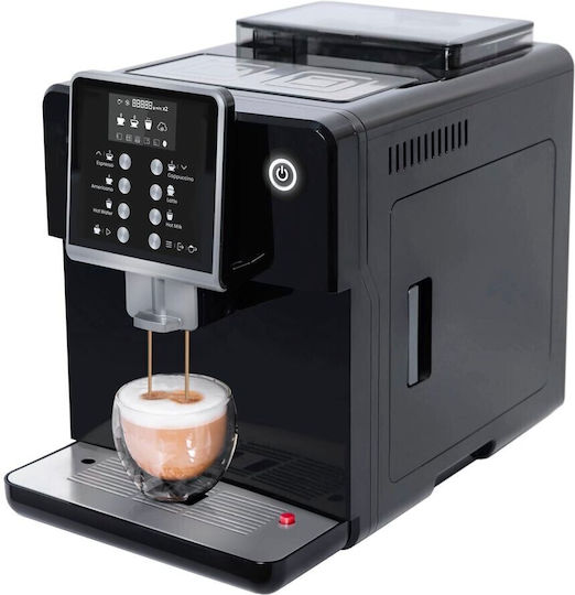 Acopino Clivia One Touch Αυτόματη Μηχανή Espresso 1700W Πίεσης 15bar για Cappuccino με Μύλο Άλεσης Μαύρη - Image 2
