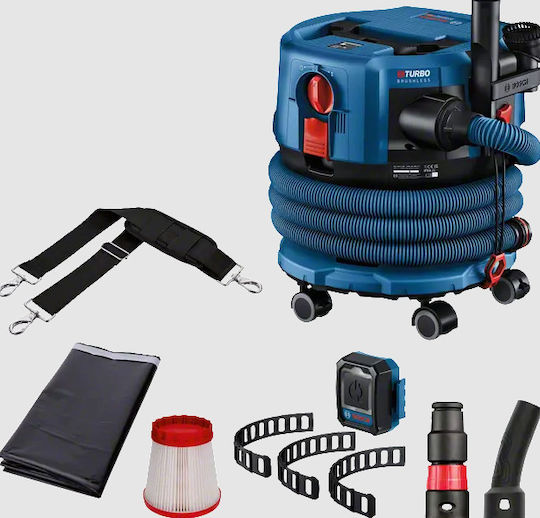 Bosch GAS 18V-12 MC Professional Επαναφορτιζόμενη Σκούπα Υγρών / Στερεών Χωρίς Φορτιστή και Μπαταρία με Πλαστικό Κάδο 12lt - Image 2