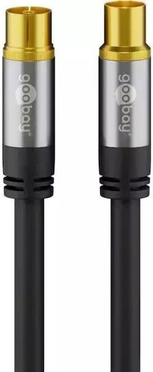 Goobay Καλώδιο Ομοαξονικό Coaxial female / Coaxial male - Coaxial female 2m 70367 1τμχ