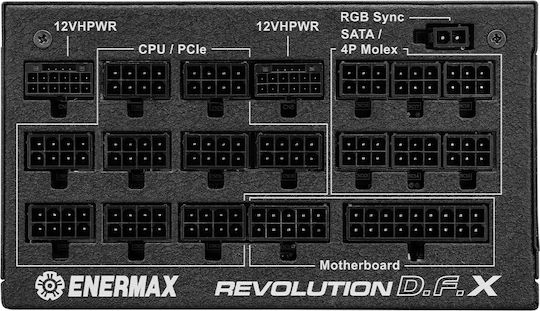 Enermax Revolution D.F. X 1650W Μαύρο Τροφοδοτικό Υπολογιστή Full Modular 80 Plus Gold - Image 2
