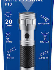Varta Φακός LED με Μέγιστη Φωτεινότητα 20lm Brite Essential F10 15608201401