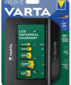 Varta LCD Universal Charger+ 4 Μπαταριών Ni-MH Μεγέθους AA/AAA/9V/D