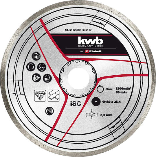 KWB Δίσκος Κοπής Δομικών Υλικών 180mm 795850