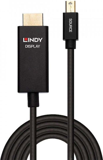 Lindy Cable mini DisplayPort male - DisplayPort male 2m Μαύρο - Image 2
