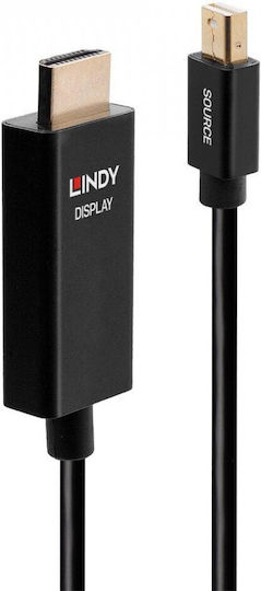 Lindy Cable mini DisplayPort male - DisplayPort male 2m Μαύρο - Image 3