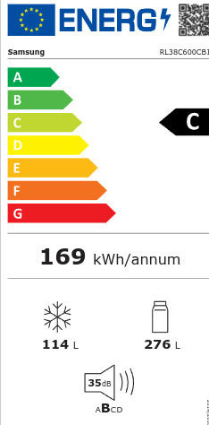 Samsung Ψυγειοκαταψύκτης 390lt NoFrost Υ203xΠ59.5xΒ65.8εκ. Μαύρος RL38C600CB1 - Image 2