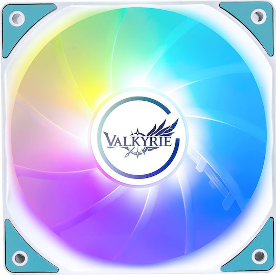 Valkyrie V12R Reverse Case Fan 120mm με ARGB Φωτισμό και Σύνδεση 4-Pin PWM Λευκό