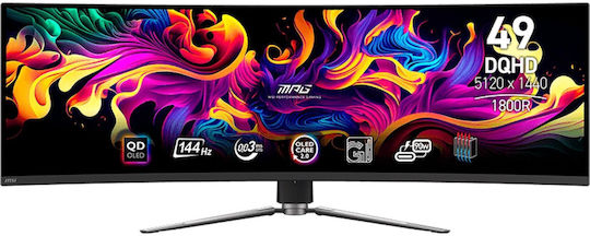 MSI 491CQPDE QD-OLED HDR Curved Monitor 49" 5120x1440 144Hz με Χρόνο Απόκρισης 0.03ms GTG - Image 3