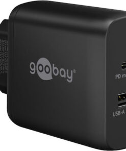 Goobay Φορτιστής Χωρίς Καλώδιο με Θύρα USB-A και Θύρα USB-C Power Delivery Μαύρος (65409)