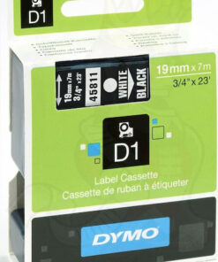 Dymo 45811 Ταινία Ετικετογράφου 7m x 19mm S0720910 σε Μαύρο Χρώμα