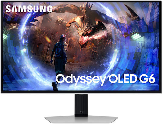 Samsung Odyssey G6 G60SD QD-OLED HDR Monitor 27" QHD 2560x1440 360Hz με Χρόνο Απόκρισης 0.03ms GTG
