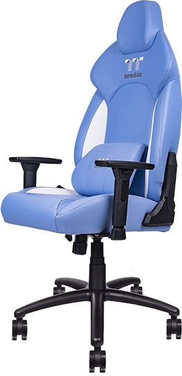 Thermaltake V Comfort Καρέκλα Gaming Δερματίνης με Ρυθμιζόμενα Μπράτσα Μπλε / Λευκό - Image 2