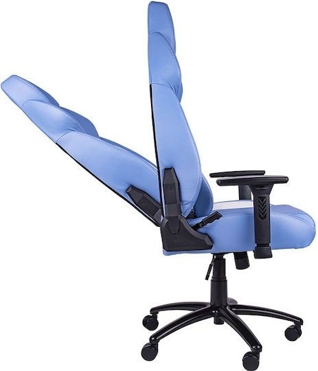 Thermaltake V Comfort Καρέκλα Gaming Δερματίνης με Ρυθμιζόμενα Μπράτσα Μπλε / Λευκό - Image 3