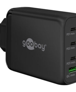 Alternative view of Goobay Φορτιστής Χωρίς Καλώδιο GaN με Θύρα USB-A και 3 Θύρες USB-C 100W Power Delivery / Quick Charge 3.0 Μαύρος (65555)
