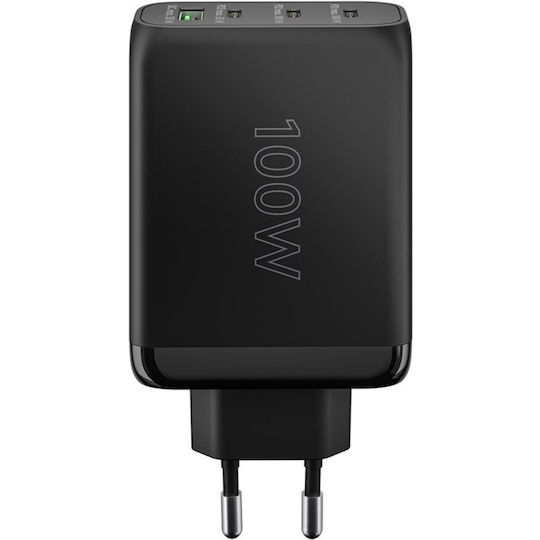 Goobay Φορτιστής Χωρίς Καλώδιο GaN με Θύρα USB-A και 3 Θύρες USB-C 100W Power Delivery / Quick Charge 3.0 Μαύρος (65555) - Image 5