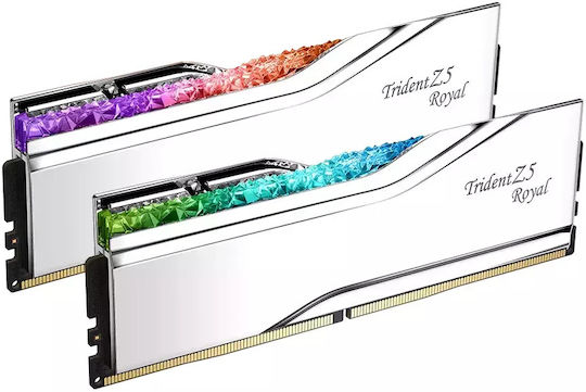 G.Skill Trident Z5 Royal DDR5 32GB RAM με 2x16GB Modules και Ταχύτητα 7200 για Desktop F5-7200J3445G16GX2-TR5S