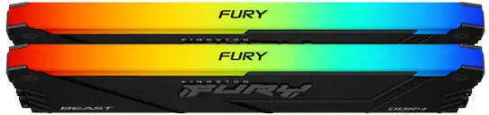 Kingston Fury Beast DDR4 32GB RAM με 2x16GB Modules και Ταχύτητα 3200 για Desktop KF432C16BB2AK2/32 - Image 3