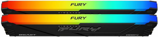 Kingston Fury Beast DDR4 16GB RAM με 2x8GB Modules και Ταχύτητα 3200 για Desktop KF432C16BB2AK2/16 - Image 4