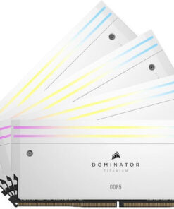 Alternative view of Corsair Dominator Titanium RGB XMP White DDR5 64GB RAM με 4x16GB Modules και Ταχύτητα 6000 για Desktop CMP64GX5M4B6000C36W