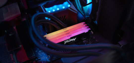 Kingston Fury Beast RGB DDR4 με Module 1x8GB και Ταχύτητα 3200 για Desktop KF432C16BB2A/8 - Image 5