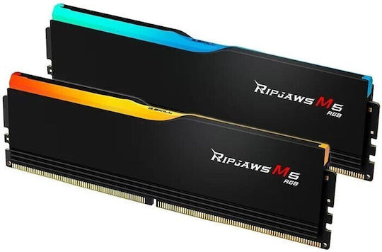 G.Skill Ripjaws M5 RGB DDR5 64GB RAM με 2x32GB Modules και Ταχύτητα 5200 για Desktop F5-5200J4040A32GX2-RM5RK - Image 2