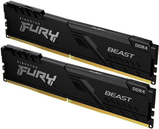 Kingston Fury Beast DDR4 64GB RAM με 2x32GB Modules και Ταχύτητα 3200 για Desktop KF432C16BB2AK2/64 - Image 4