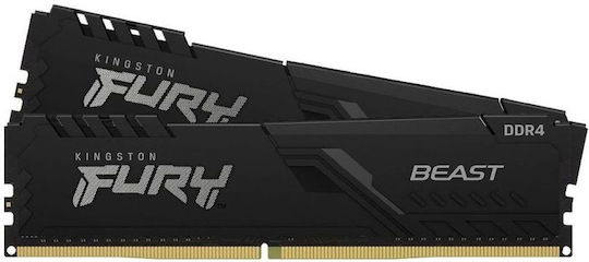 Kingston Fury Beast DDR4 64GB RAM με 2x32GB Modules και Ταχύτητα 3200 για Desktop KF432C16BB2AK2/64 - Image 3