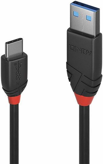 Lindy USB 3.2 Cable USB-C male - USB-A Μαύρο 1m (36916) - Image 3