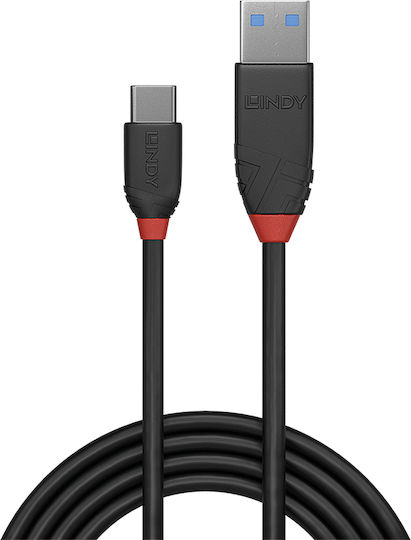 Lindy USB 3.2 Cable USB-C male - USB-A Μαύρο 1m (36916)