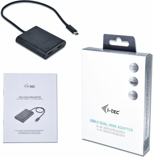 i-tec Μετατροπέας USB-C male σε HDMI female 2τμχ C31DUAL4KHDMI - Image 3