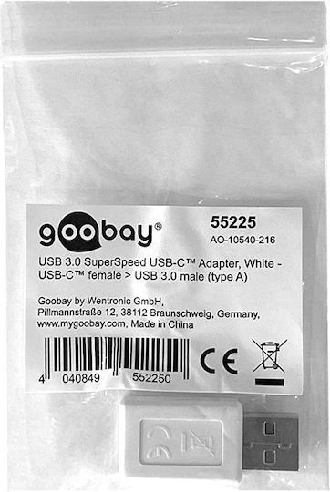 Goobay Μετατροπέας USB-A male σε USB-C female Λευκό 1τμχ 55225 - Image 4